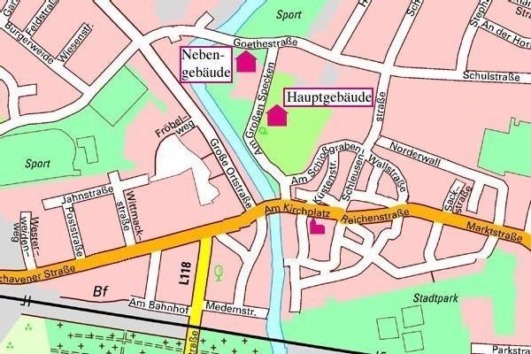 Lageplan des Amtsgerichts Otterndorf