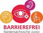Schmuckgrafik zur Barrierefreiheit, öffnet Seite Niedersächsische Justiz, Barrierefreiheit